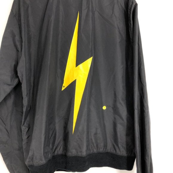 Aviator Nation Black Bomber style Windbreaker w/ Lightning Bolt Graphic size M - Picture 12 of 15